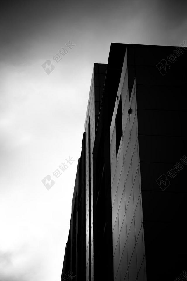 黑色现代城市建筑商务中心背景图片