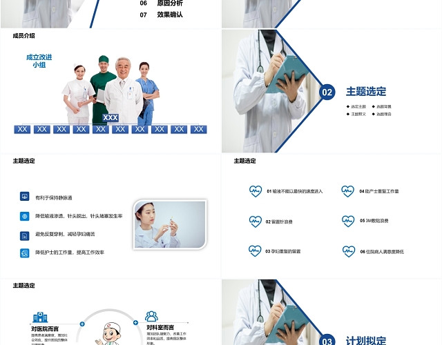 品管圈医疗QC提高孕妇从穿刺到分娩后置针的完好率PPT模板