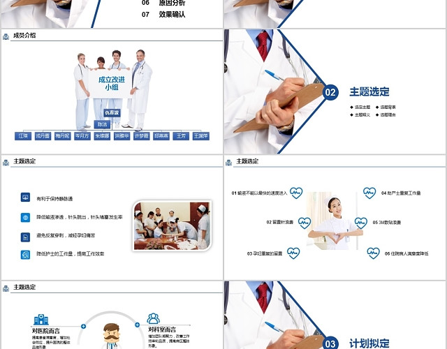 护理品管圈医疗QC医生护士医疗行业成果汇报