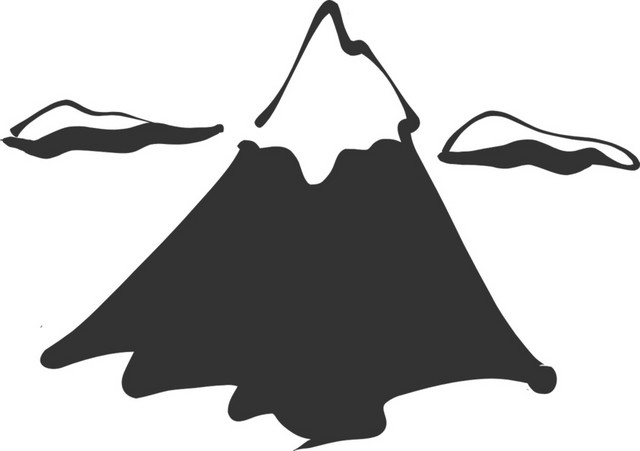 创意简约富士山插画