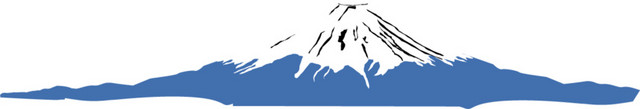 小清新富士山简约插画