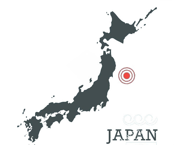 日本地图剪影