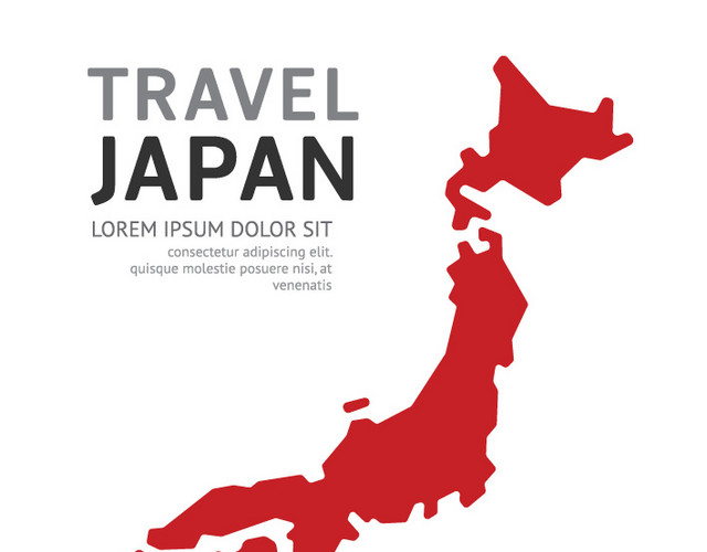 日本地图剪影素材