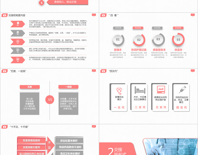 简约医院护理交接班制度课件培训PPT