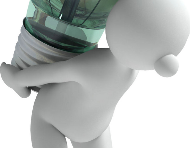 灯泡简约风格3D小人素材