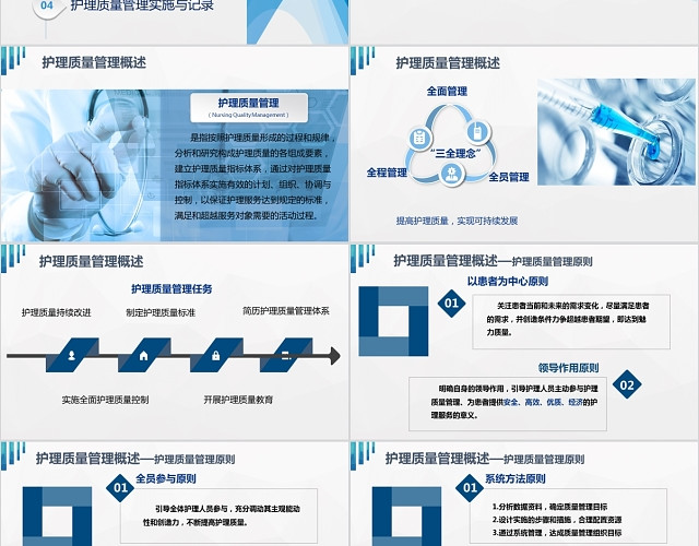 简约商务风护理全面质量管理工作汇报PPT模板