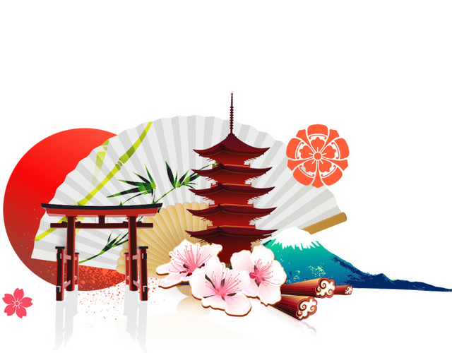 卡通日本旅行海报素材