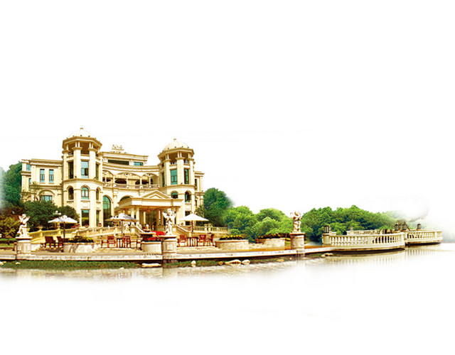欧洲建筑手绘插画