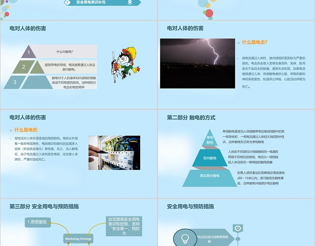 简洁安全教育PPT专业技术培训之安全用电培训PPT