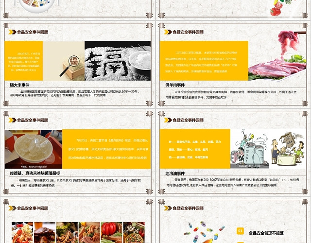 关注食品安全食品安全知识培训PPT模板