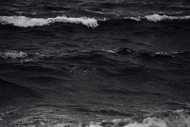 自然大海海浪黑色照片背景图片
