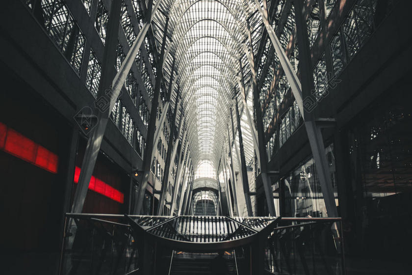 黑白商务大厦商城现代建筑背景图片