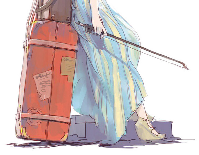 气质美女旅行插画