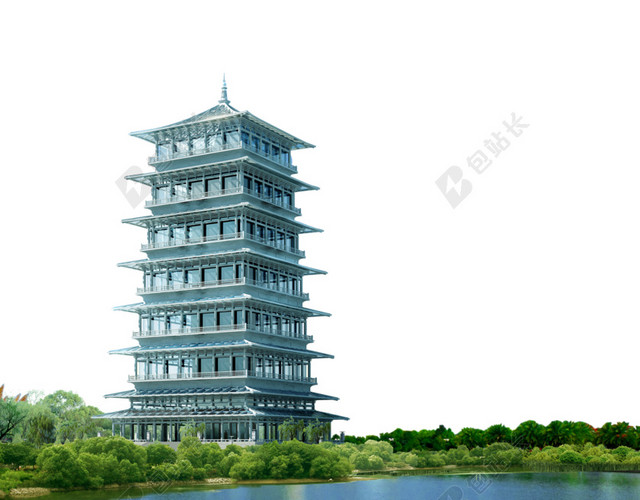 西安旅游海报建筑素材