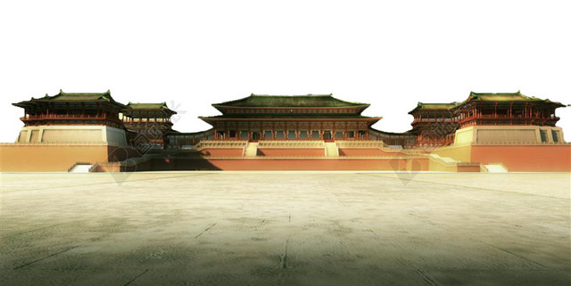 西安古迹城市建筑免抠素材