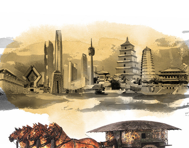 西安旅游海报设计素材