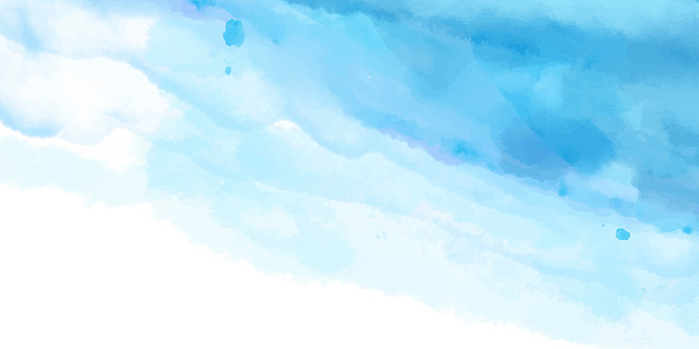 蓝色水彩天空PPT背景图片