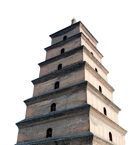 西安大雁塔免抠素材