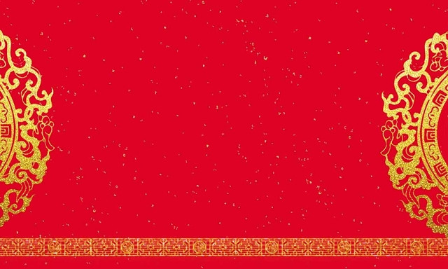 中式婚礼名片中国风红色背景中国风边框背景素材