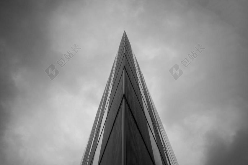 建筑时尚摩天大楼黑白照片背景图片