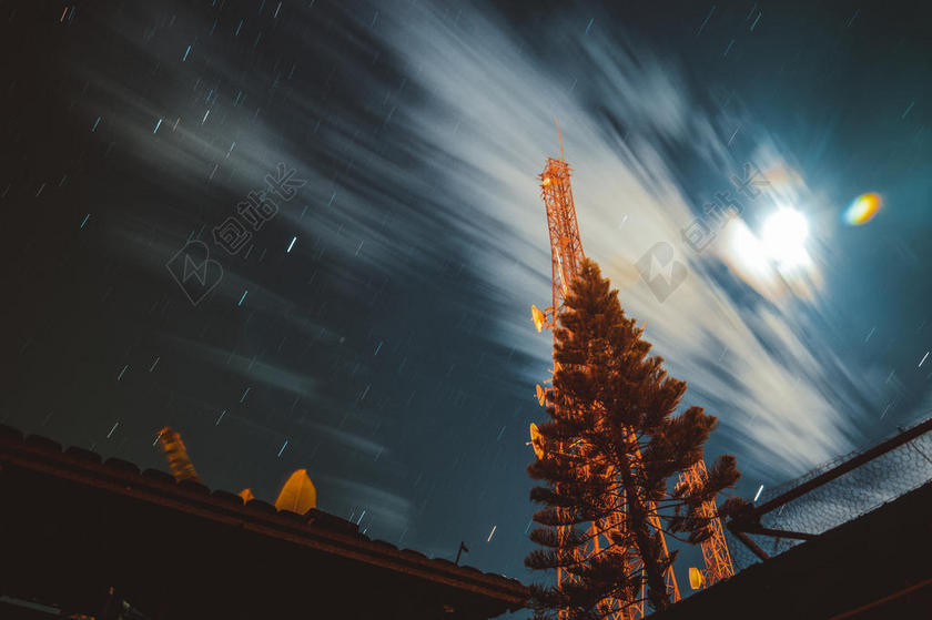 艺术时尚长时间曝光的天空背景图片