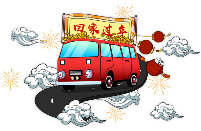中国年回家过年春运素材