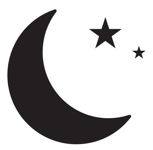 黑色星星月牙