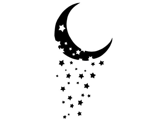 黑色星星月牙