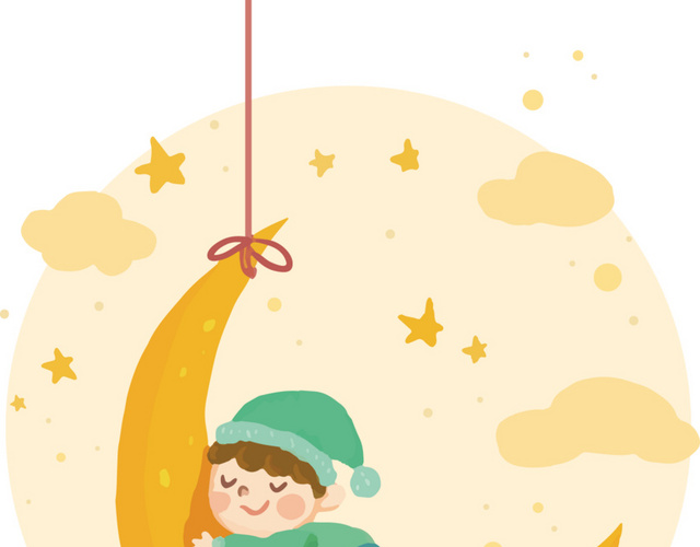 小男孩月牙星星