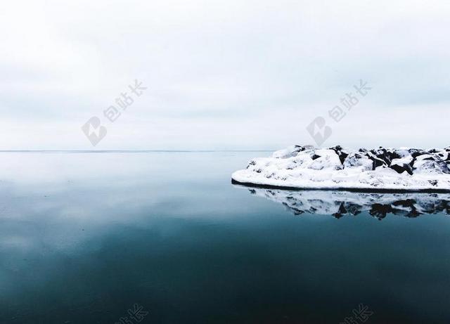 自然旅游湖泊雪山背景图片