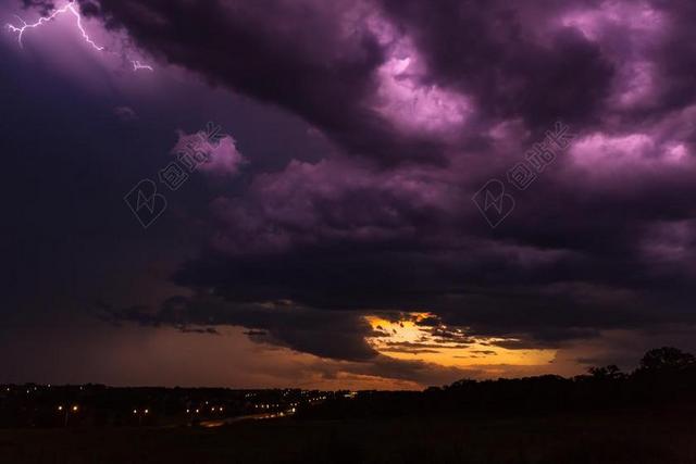 摄影天空雷雨的夜晚背景图片