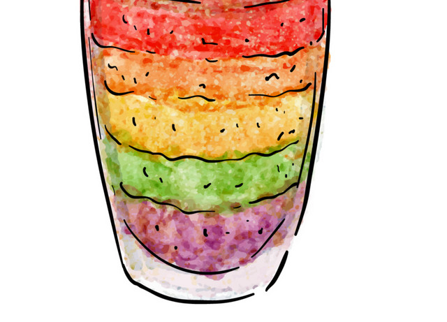 手绘饮品矢量插画