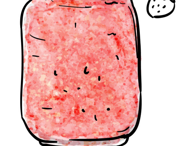 冰爽夏日果汁饮品手绘矢量插画