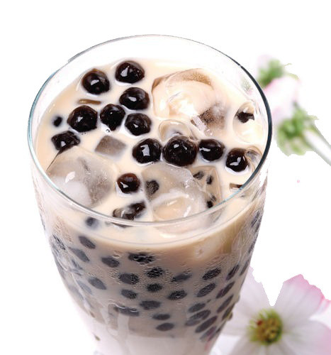 珍珠奶茶加冰矢量素材