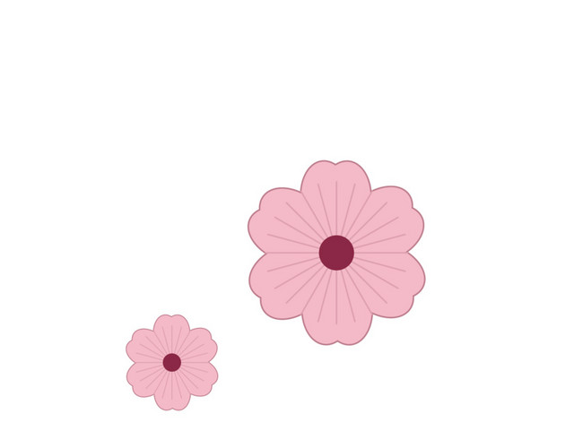 桃花花瓣矢量图