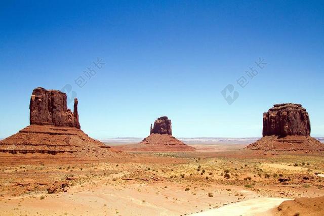 黄白自然广阔壮美蓝天下的山谷沙漠自然旅游天空沙漠背景图片