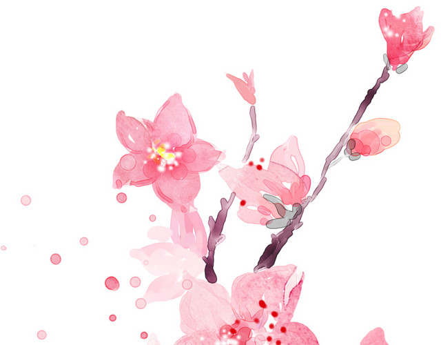 盛开的桃花