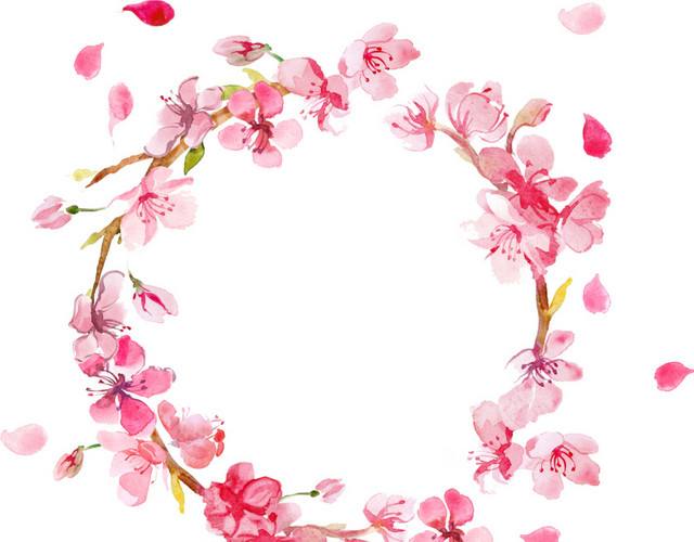 桃花花环