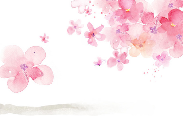 手绘桃花