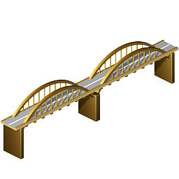 手绘桥梁3D矢量素材