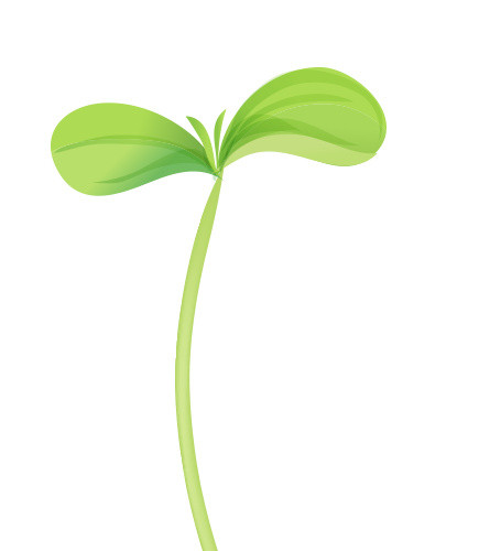 小清新浅绿色小树苗植树节元素设计