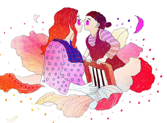 母亲节卡通插画素材