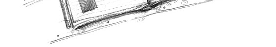 手绘卡通书本素描素材