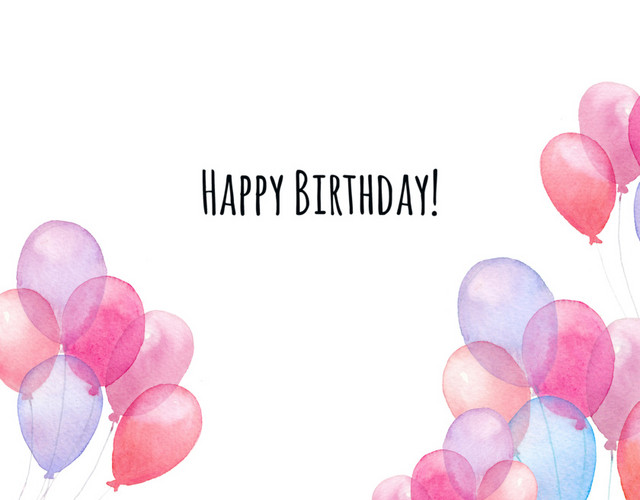 彩色装饰生日气球素材