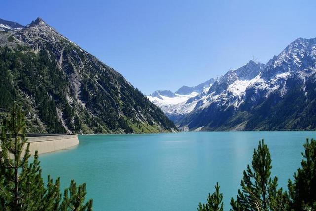 水坝 - 日光 - 湖 - 景观 - 山 - 风景 - 山