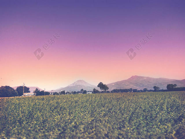 乡村 - 农田 - 黎明 - 黄昏 - 领域 - 日落 - 风景 - 山 - 天空