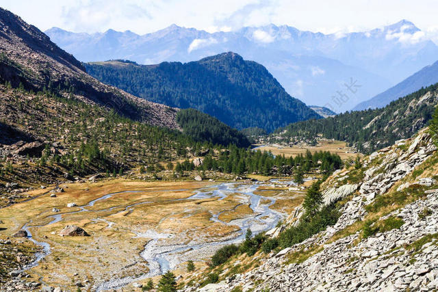 景观 - 山 - 自然 - 流动 - 山谷 - 风景 - 山