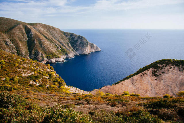 简约海湾地平线背景图片