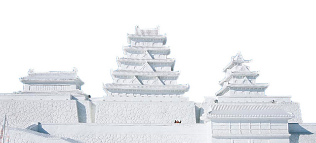 手绘宫殿建筑素材