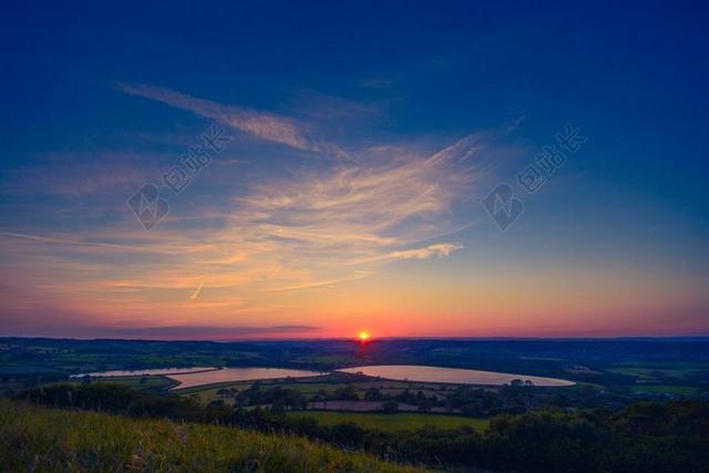 领域 - 湖 - 景观 - 自然 - 天空 - 日落 - 风景 - 天空